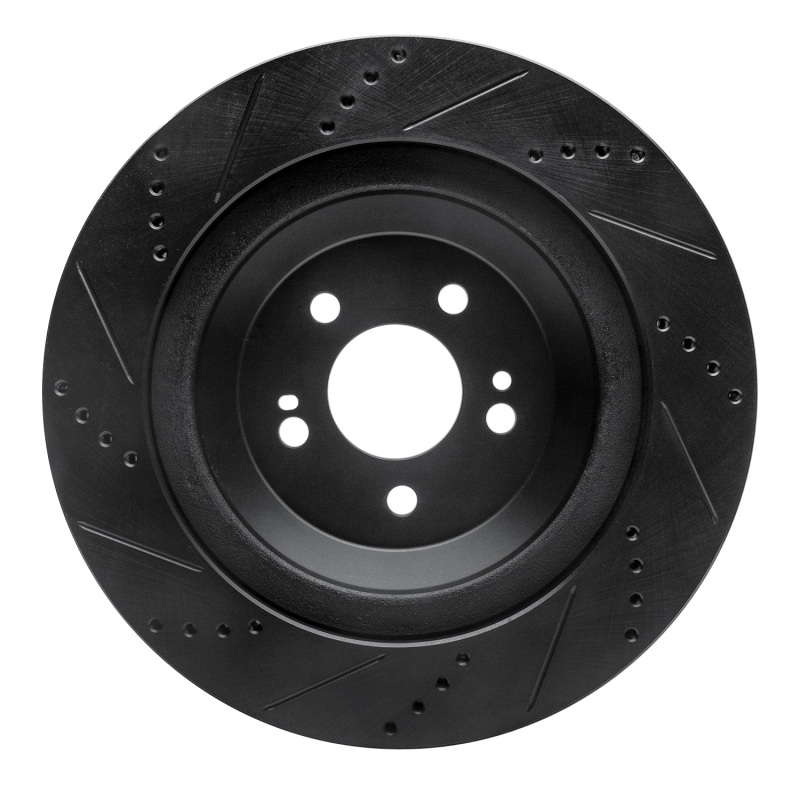 Mercedes-Benz S400 Brake Rotor (1) - Rear Right - R1 Concepts - Drill & Slot - Black - `14-`21
